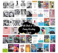 Emotional Rescue 40 Pack Birthday Cards, Funny & Rude Cards For Him and Her, Individual Random Multi-Pack Greetings Multi-Coloured (MULTI40-EMO)