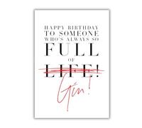 Emotional Rescue Birthday Card for Friend, Happy Birthday to Someone Who's Always so Full of LIFE!…. Birthday Card Her, Black & Red