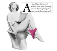 Emotional Rescue Birthday Card for Her, At First, Claire Had Treated Working from Home Seriously…., Funny Birthday Card Female Friend, Black & White