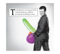 Emotional Rescue Birthday Card for Man, Humorous Male Birthday Card, The Birthday Boy Was Living Proof….., Black & White