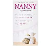 Emotional Rescue Blessed Birthday Card Nanny, Nanny Birthday Card…It's Clear That I was Blessed, Pink & White