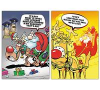 Christmas Cards Multi-Pack, 10 Funny Multi-Pack Christmas Cards, 2 Different Designs Emotional Rescue Multi One Size