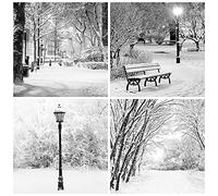 Christmas Cards Multi-pack, 12 Multi-pack Christmas Cards, 4 Different Designs, Pack of 12 Multipack Christmas Card, Winter Scene Multi-pack Christmas Cards, Christmas Cards Pack, AMZICONIC1