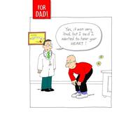 Emotional Rescue Dad Birthday Card, Norbert at Doctor's Surgery, Funny Birthday Card Dad, Multi-Coloured