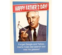 Emotional Rescue Dads Glasses Forget Google Search Fathers Day Greeting Card (RFW241)