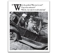 Emotional Rescue Face Ache Funny Birthday Card for Him, What’s The Problem Why Won’t It Start, Humorous Male Card, Black & White, 15.4 x 18.4 cm