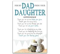 Emotional Rescue, Father's Day Card, Dad From Your Daughter, Multi-Coloured (23.2 x 15.8)