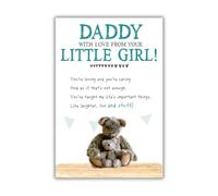 Emotional Rescue Father's Day Card Daddy from Little Girl, Multi-Coloured, 159x235