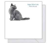 Emotional Rescue Father's Day Card From The Cat, Dad from Cat on Father's Day, Multi-Coloured