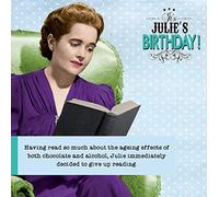 Emotional Rescue Funny Birthday Card for Her, "Julie Decided to Give up Reading!", Purple & Blue