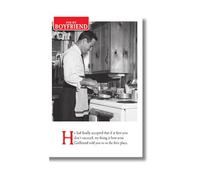 Emotional Rescue Funny Christmas Card for Boyfriend, Boyfriend Xmas Card, Cooking, 23.5 x 13 cms, Multi-Coloured