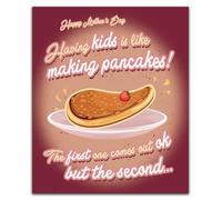Emotional Rescue Funny Mother's Day Card for Mum, Having Kids is Like Making Pancakes!, Multi-Coloured