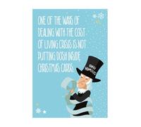Emotional Rescue Humorous Christmas Card, Christmas Scrooge, 17.6 x 12.4 cms, Multi-Coloured