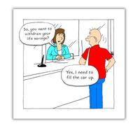 Emotional Rescue Male Birthday Card,Black & White,22.86 x 15.24 x 0.2 cm; 30 Grams