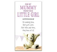Emotional Rescue Mummy Mother's Day Card From Little Girl, I'm Sending Love, Not Just a Bit… Mummy Mothers Day, Multi-Coloured