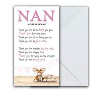 Nan Birthday Card, Nice Words Nan Birthday Cards, Happy Birthday Nan Card, Nan, Birthday Card, 130x235mm