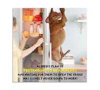 Emotional Rescue Photographic Open Funny Blank Greeting Card - 'Magnet' - Greedy Dog - From The Virtual Safari Range - Suitable For Birthdays For Him/Her