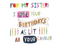 Emotional Rescue Sister Birthday Card, Birthday Card For Sister, Sister Birthday Card For Her, Lit Sis, Paper Salad. BIRTHDAY CARD, Multi, ZFW9482