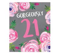 Blooming Fabulous, Gorgeously 21" 21st Birthday Card for Her, Age 21 Birthday Card, Cute 21st Birthday Card for a Girl
