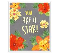 Emotional Rescue Thank You Greeting Card, You Are A Star Thank You Card, Single Thank You Card, Greeting Card For Thank You, Multicolour (ZFW9351)