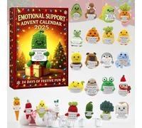 Emotional Support Advent Calendar 2025 - 24-Day Holiday Countdown with Wellness Tools | Premium Acrylic Design with Handcrafted Crochet Companions | Thoughtful Gift for Everyone (1 set)