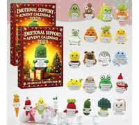 Emotional Support Advent Calendar 2025 - 24-Day Holiday Countdown with Wellness Tools | Premium Acrylic Design with Handcrafted Crochet Companions | Thoughtful Gift for Everyone (2 set)
