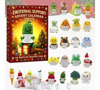 Emotional Support Advent Calendar 2025 - 24-Day Holiday Countdown with Wellness Tools | Premium Acrylic Design with Handcrafted Crochet Companions | Thoughtful Gift for Everyone (1 set)