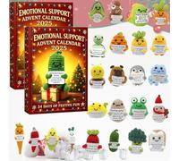 Emotional Support Advent Calendar 2025-24-Day Holiday Countdown with Wellness Tools | Premium Acrylic Design with Handcrafted Crochet Companions | Thoughtful Gift for Everyone (2 set)