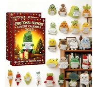 Emotional Support Advent Calendar 2025, 24 Days Christmas Advent Calendar with 24 Unique Emotional Support Tools, 2D Acrylic Design, for Loved Ones of All Ages (1set) (2 Set)