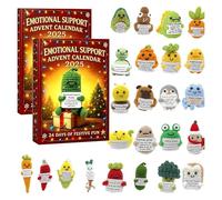 Emotional Support Advent Calendar 2025, 24 Days Christmas Advent Calendar With 24 Unique Emotional Support Tools, 2d Acrylic Design, Birthday And Christmas Gifts For Loved Ones Of All Ages(2PCS)