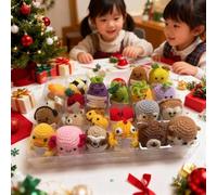 Emotional Support Advent Calendar, 3D Crochet Advent Calendar 2025 Christmas 24 Days Christmas Countdown Calendar Stress-Relief Companion Set For Loved Ones Of All Ages (3D-2PC)