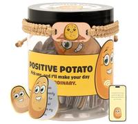 Emotional Support Affirmation Jar, 60Pcs Positive Cards in Jar, Good Luck Gifts for Women, Support Pickles Potato Inspirational Cards with Positive Messages, Daily Affirmations for Women