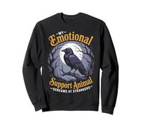 Emotional Support Animal Gothic Birds Animal Crow Sweatshirt
