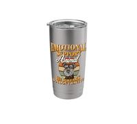 Emotional Support Animal He Screams Schnauzer Stainless Steel Insulated Tumbler