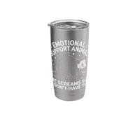 Emotional Support Animal He Screams So I Don't Have to Stainless Steel Insulated Tumbler