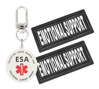 Emotional Support Animal Patches ESA Dog ID Tag Easily Attach to Collar, Harness (Small-1.18 x 4.33)