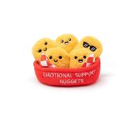 Emotional Support Chicken Nuggets by Relatable, Cuddly Stuffed Animals and Toys, Squishy Toys and Plushies, Great Gift Ideas for Loved Ones of All Ages, Includes 5 Plushies with Carrying Basket
