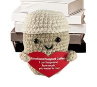 Emotional Support Coffee, Positive Doll Ornament | Emotional Support Crochet Coffee Cute Knit Positive Doll For Coffee Lovers - The cup is small and cute.This emotional support coffee is perfect for