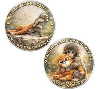 Emotional Support Coin, Punch Monkey Challenge Pocket Coin, Double-Sided Collectible Token, Inspirational Mental Health Motivational Encouragement Anxiety Depression Recovery Gift (B 10PCS)