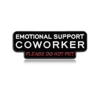 Emotional Support Coworker Pin Funny Work Badge for Backpacks Jacket Bag Office Humor Mood Memo Pin Please Do Not Pet Accessory, L, Zinc, no gemstone