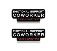 Emotional Support Coworker Pin Funny Work Badge for Backpacks Jacket Bag Office Humor Mood Memo Pin Please Do Not Pet Accessory, L, Zinc, no gemstone