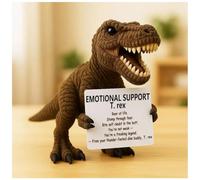 Emotional Support Crochet T. Rex Dolls, Handmade Dinosaur Crochet Plush for Anxiety Relief & Comfort, Handmade Mini Stuffed Animals, Inspirational Cure Knitted Dolls Plush for Stress Relief (C)