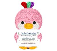 Emotional Support Crocheted Dolphin, Accompanied by an Uplifting Card - Cute Decorative Hanging Knitted Toy, Fun Heartwarming Companion Gift, Ideal for Gifting to Friends (#A)