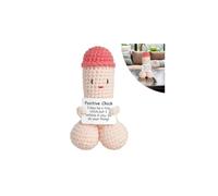 Emotional Support Dick,Funny Positive Handmade Emotional Support Dick Doll Gift,Creative Knitting Dick Dolls with Positive Affirmation Card,Crochet Plush Doll Toy,Encouragement Gifts for Boyfriends