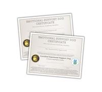 Emotional Support Dog Certificate of Certification Training 6pk on Linen 8.5x11” Disability ADA ID Registration Holder Know Your Rights