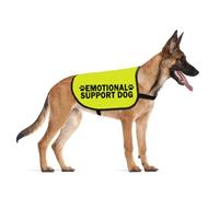 Emotional Support Dog Jacket Vest ESA Service Dogs Walking Slogan Warning Vest (Emotional Large)