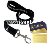 Emotional Support Dog Leash | Easy Identification with or Without an Emotional Support Animal Vest | Includes 5 ESA Information Cards