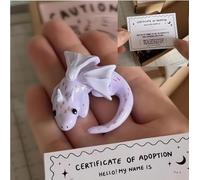 Emotional Support Dragon Adoption Kit,2026 New Handmade Mini Pocket Emotional Support Dragons Figurine,for Anxiety Relief,Stress Comfort & Calming,Whimsical Gift for Halloween Xmas Bookshelf Décor