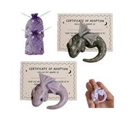 Emotional Support Dragon Adoption Kit,2026 New Handmade Mini Pocket Emotional Support Dragons Figurine,for Anxiety Relief,Stress Comfort & Calming,Whimsical Gift for Halloween Xmas Bookshelf Décor