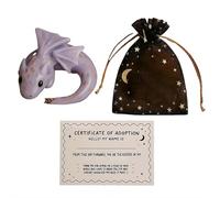 Emotional Support Dragon Adoption Kit, Mini Cute Calming Anxiety Relief Dragon Sculpture, Tiny Otional Handmade Dragons, for Friends & Fantasy Lovers